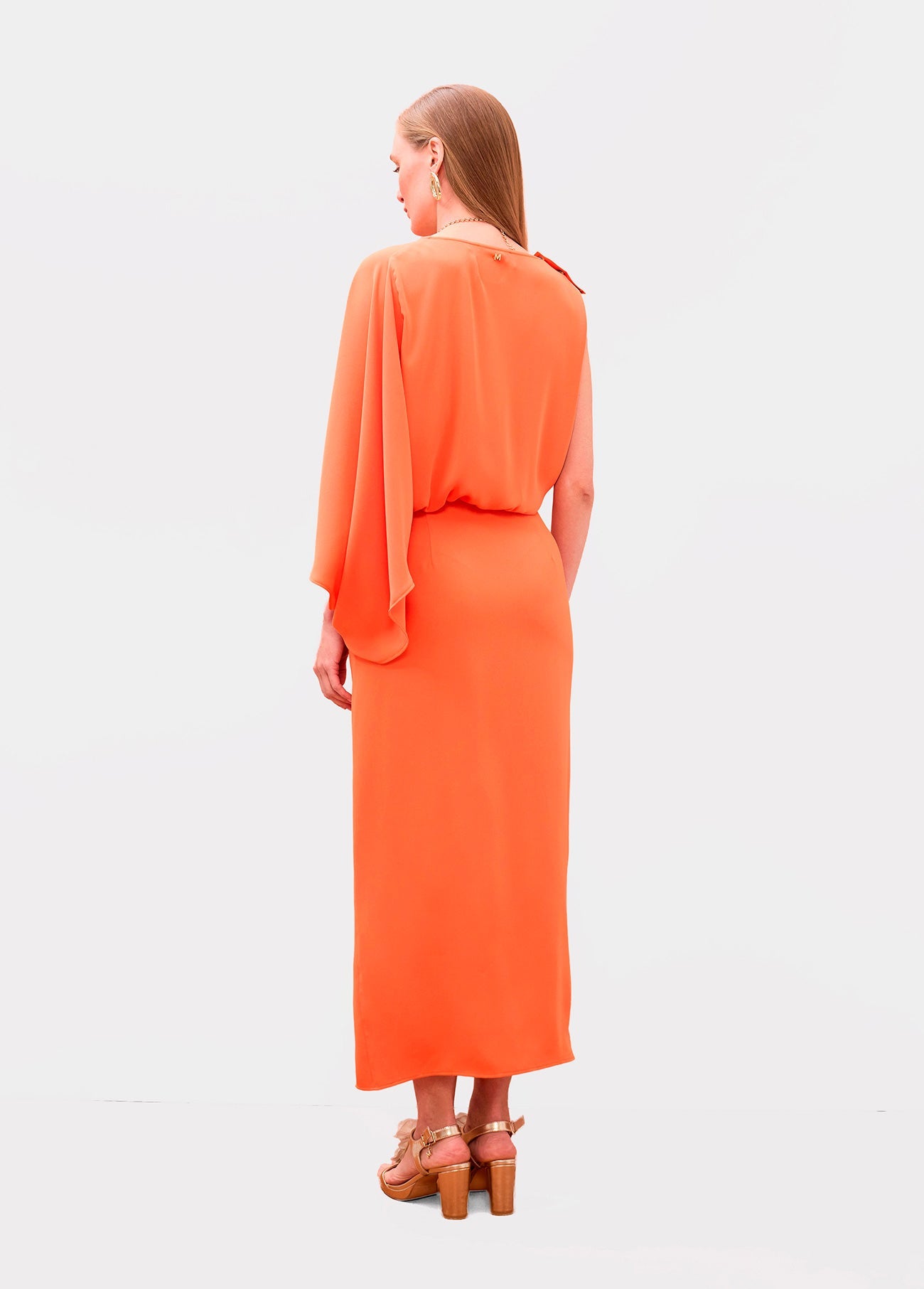 Asymmetric Sleeve Dress