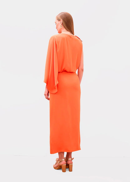 Asymmetric Sleeve Dress