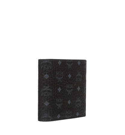MXSAAVI01BK001-Bifold Wallet w/ Coin Pocket in Visetos Original|BLACK