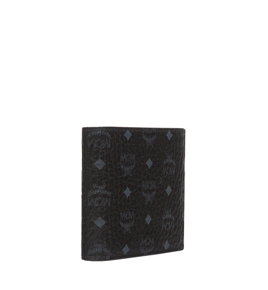 MXSAAVI01BK001-Bifold Wallet w/ Coin Pocket in Visetos Original|BLACK