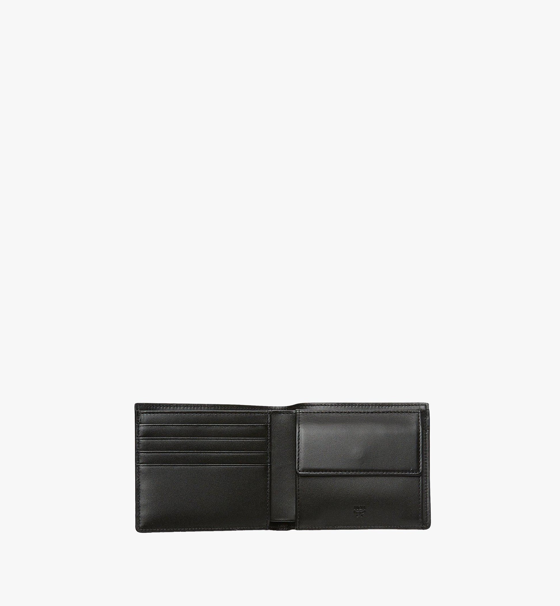 MXSAAVI01BK001-Bifold Wallet w/ Coin Pocket in Visetos Original|BLACK