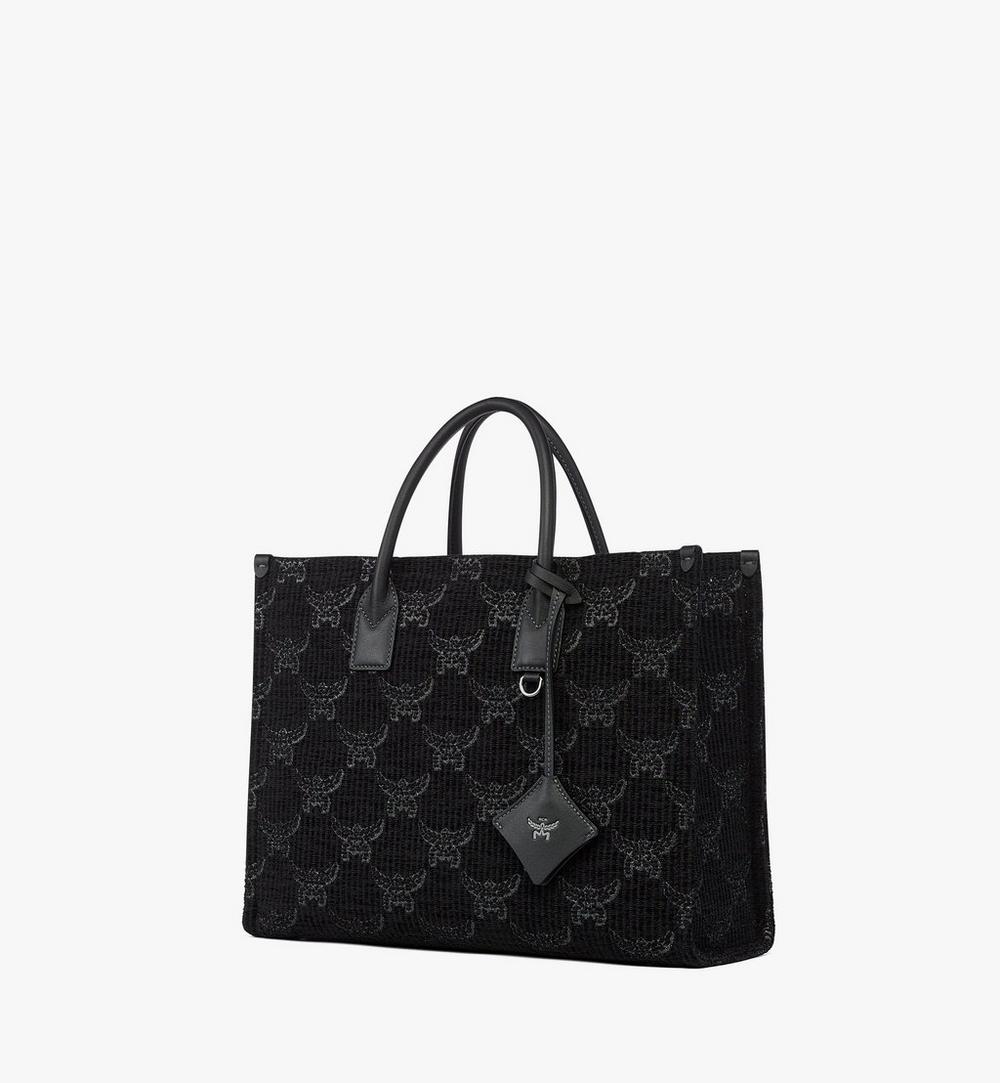 MWTGSBO02BK001-München Tote in Lauretos Lurex Jacquard|BLACK