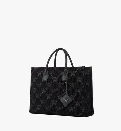 MWTGSBO02BK001-München Tote in Lauretos Lurex Jacquard|BLACK