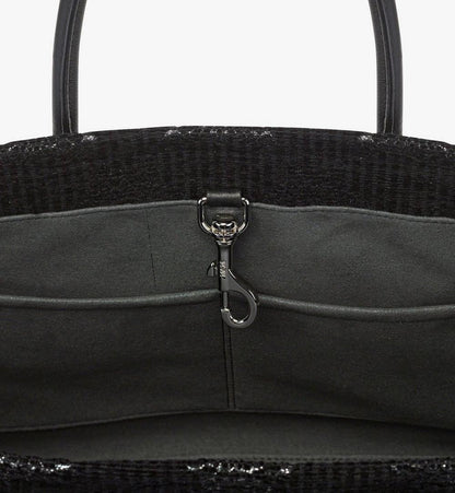 MWTGSBO02BK001-München Tote in Lauretos Lurex Jacquard|BLACK