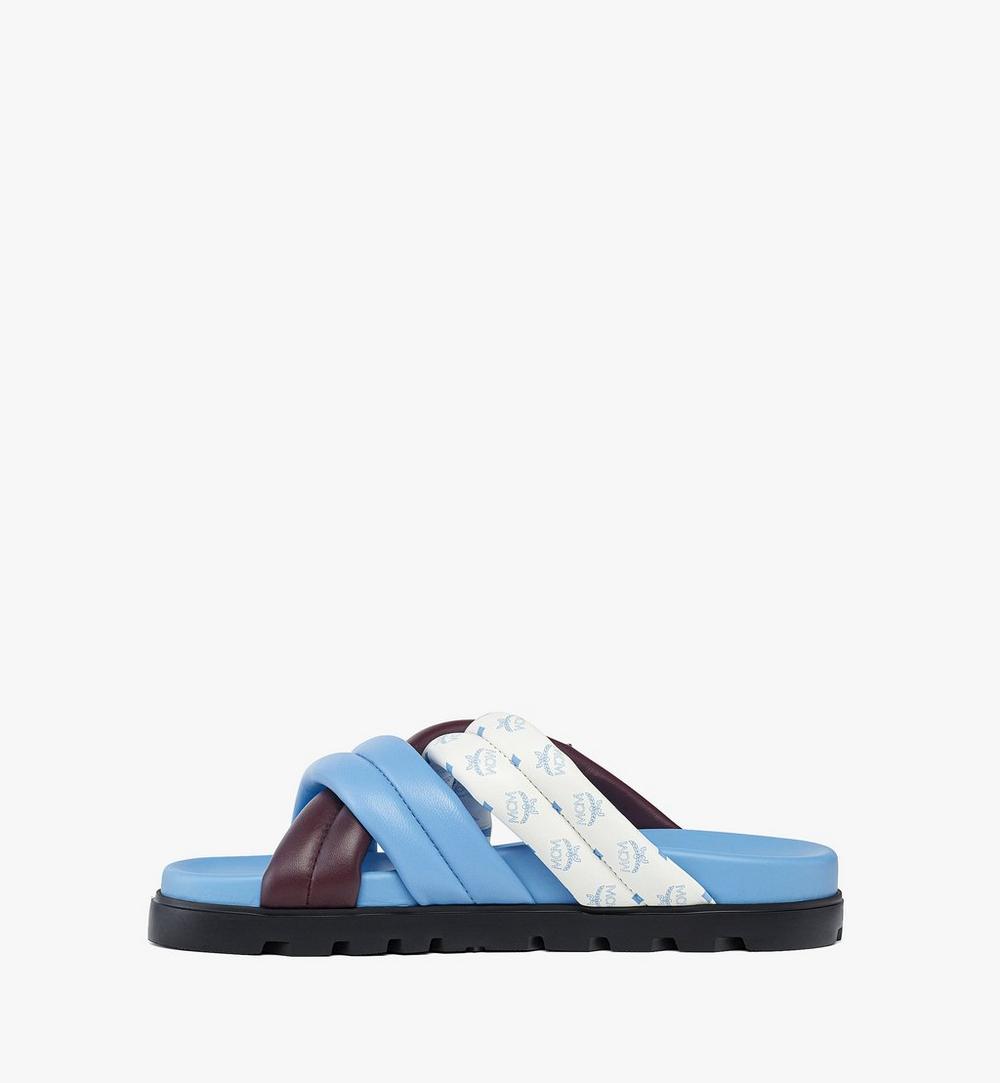 MESESMM04XJ037-Monogram Cross Sandals in Lamb Leather|