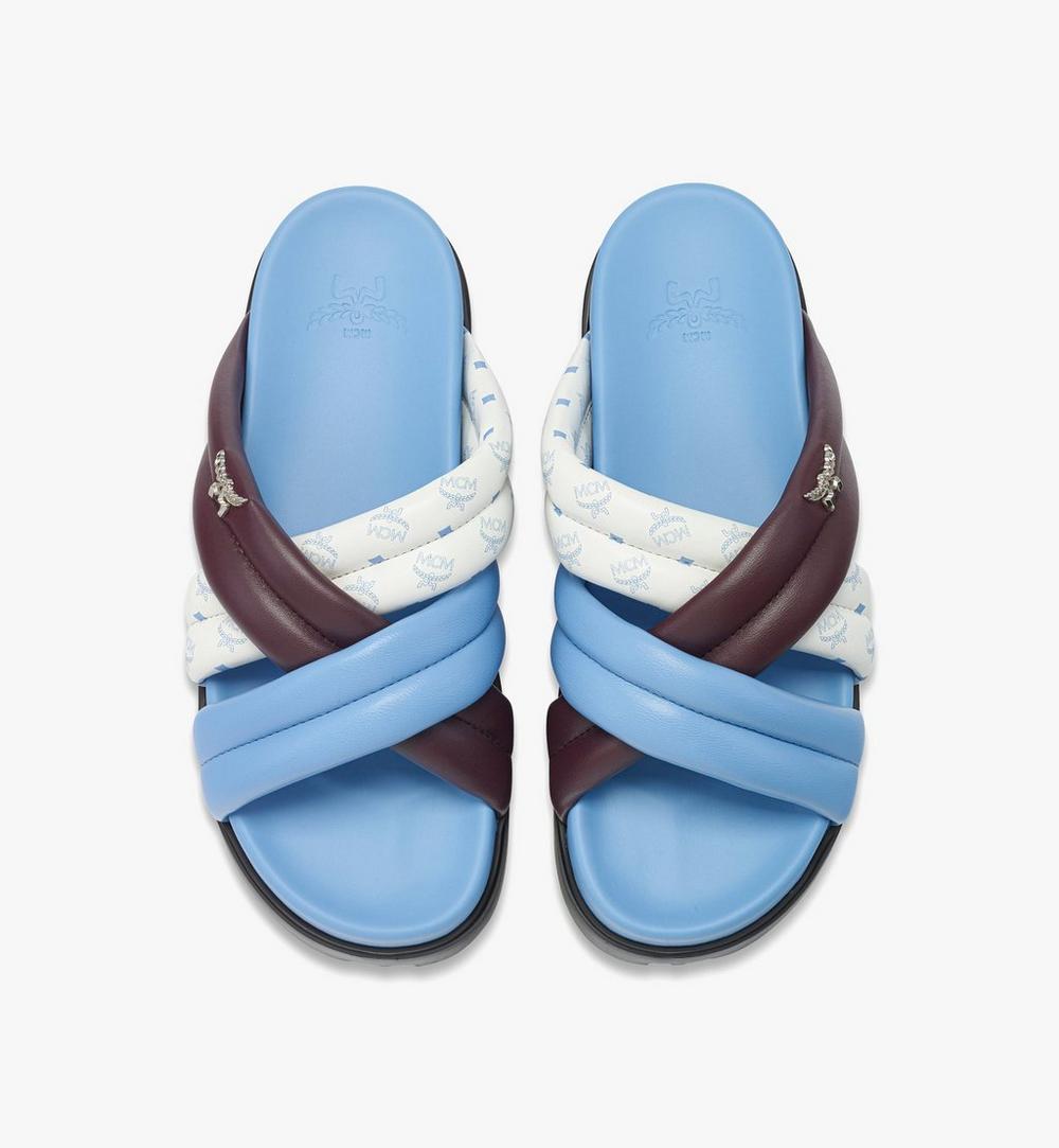MESESMM04XJ040-Monogram Cross Sandals in Lamb Leather|