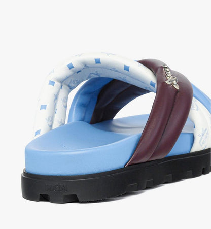 MESESMM04XJ038-Monogram Cross Sandals in Lamb Leather|