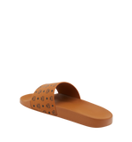 MESCAMM11CO039-Monogram Print Rubber Slides|COGNAC