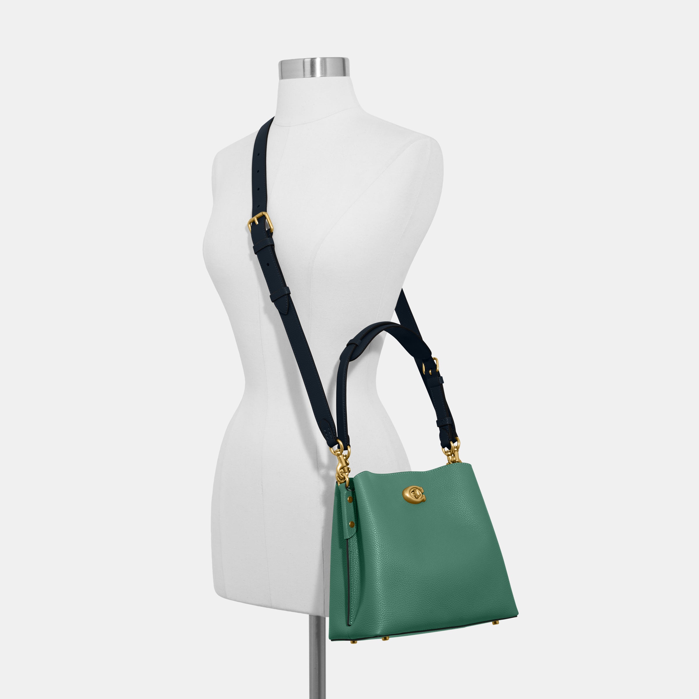 C3766-Willow Bucket Bag In Colorblock-B4/Bright Green Multi