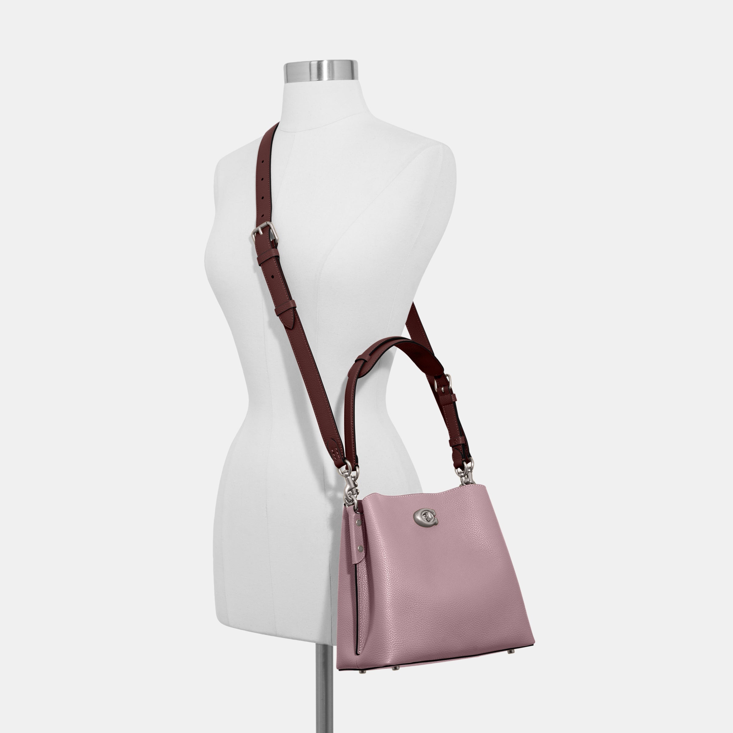 C3766-Willow Bucket Bag In Colorblock-Lh/Faded Purple Multi