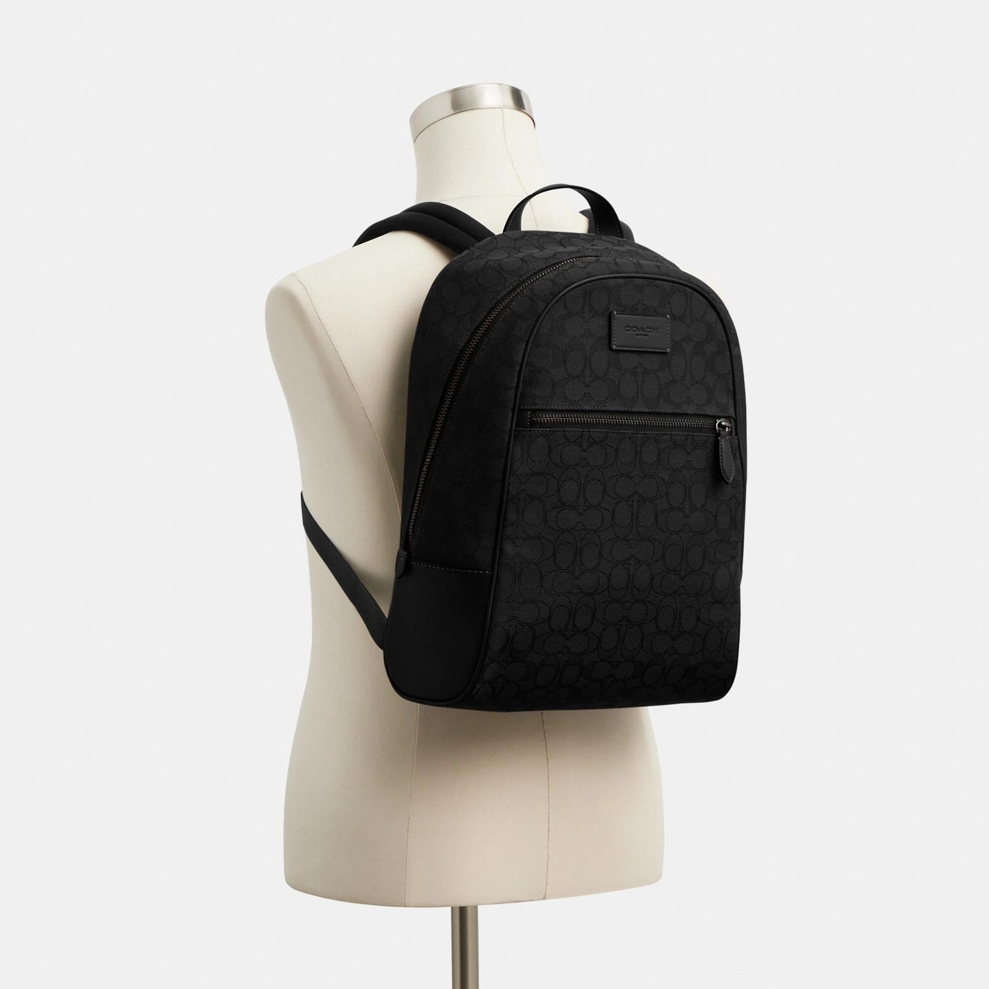 CAK98-THEO BACKPACK IN SIGNATURE JACQUARD-BLACK