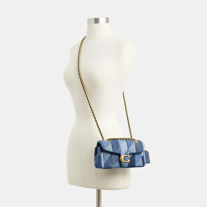 CAM93-TABBY SHOULDER BAG 20 WITH PATCHWORK QUILTING-B4/DENIM MULTI