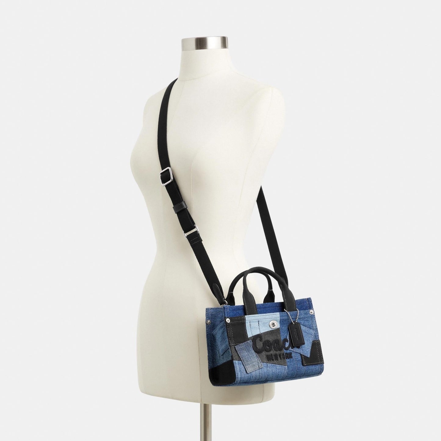 CAO32-CARGO TOTE BAG 20 WITH PATCHWORK-LH/Denim Multi