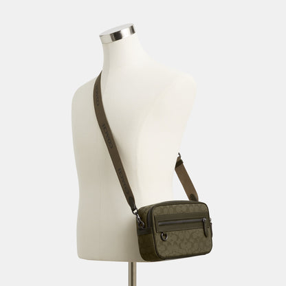 CBF21-Theo Camera Bag In Signature Jacquard-Olive Drab