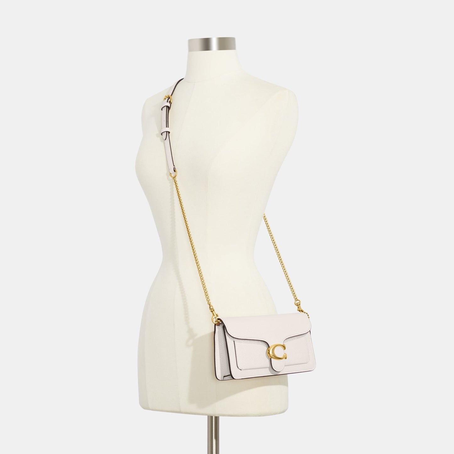 ce772-Tabby Chain Clutch-B4/Chalk
