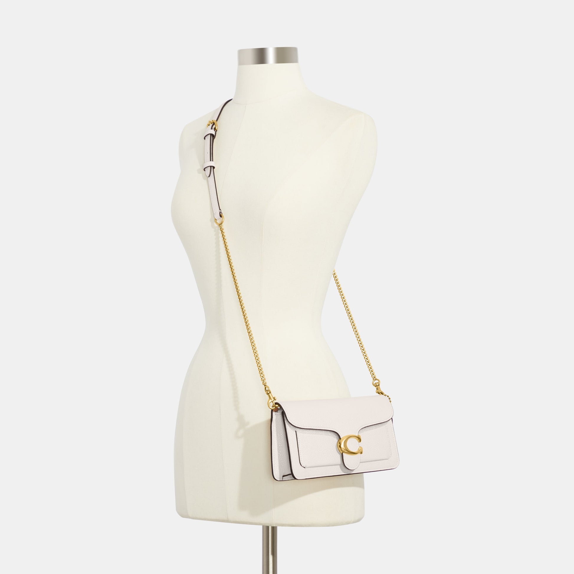 ce772-Tabby Chain Clutch-B4/Chalk