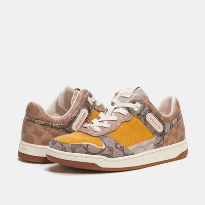 CK570-C201 Low Top Sneaker In Signature-Buttercup/Tan