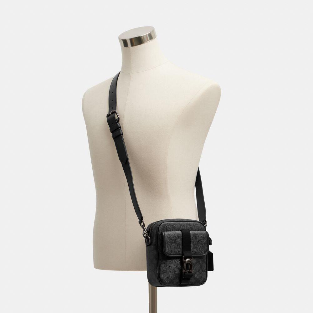 CK969-Beck Crossbody In Signature Canvas-Charcoal