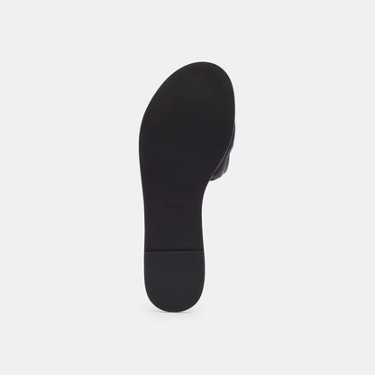 CR047-Holly Sandal With Quilting-Black