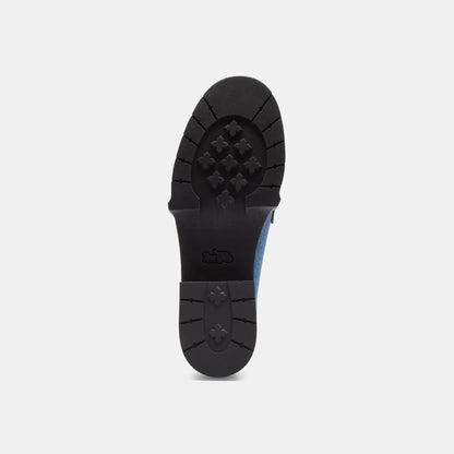 CS052-Leah Loafer With Quilting-Indigo Denim