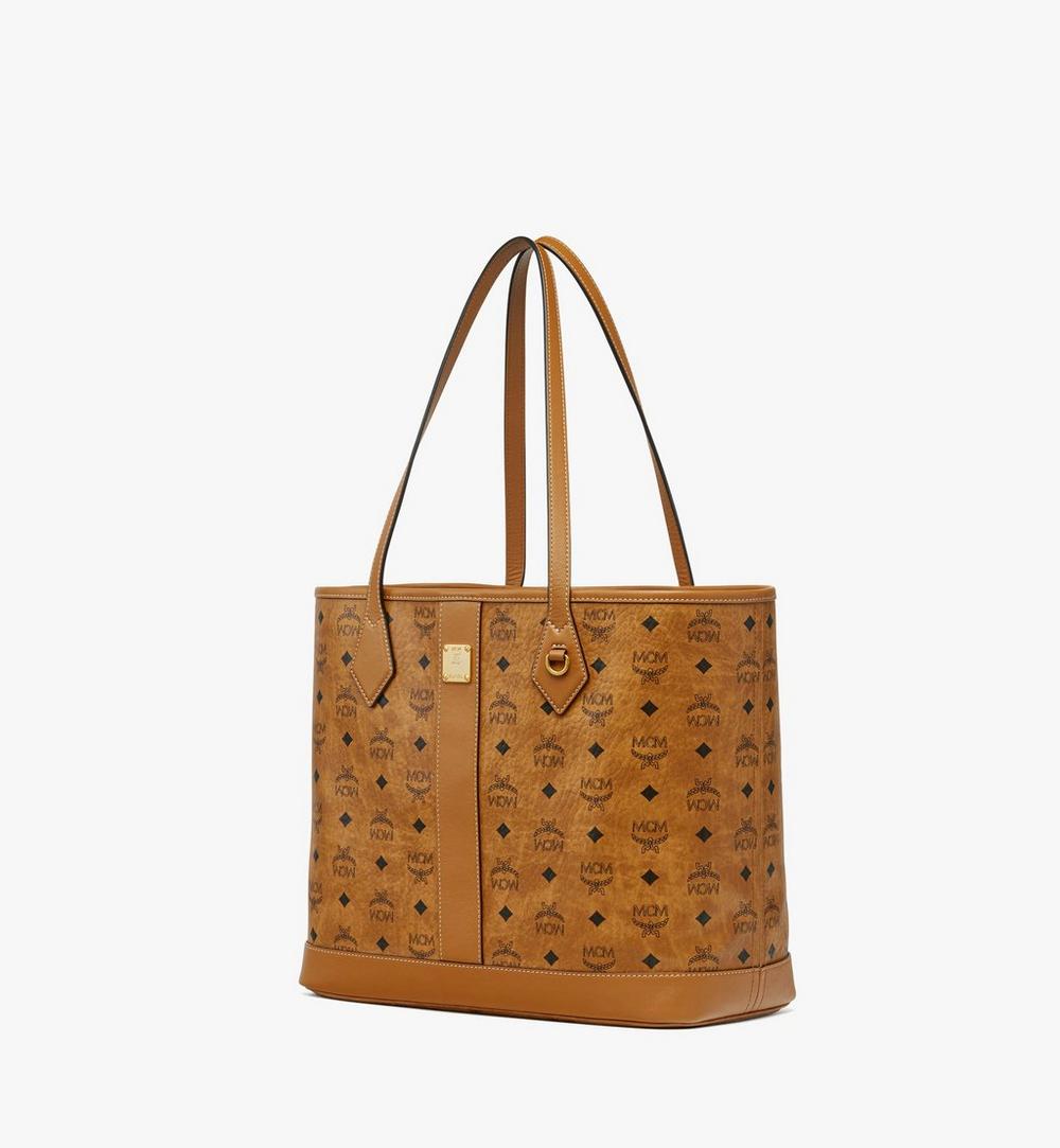 MWPGSLR03CO001-New Liz Shopper in Visetos|COGNAC