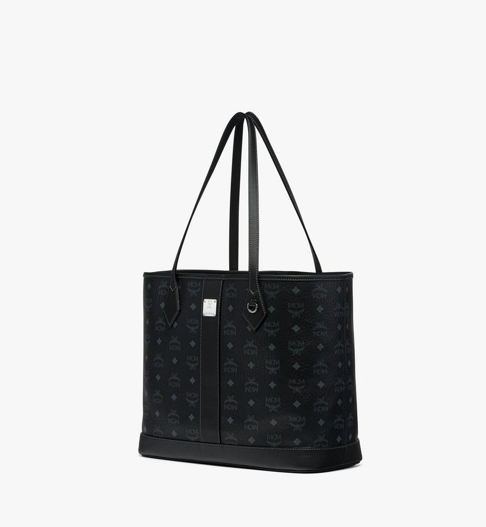 MWPGSLR03BK001-New Liz Shopper in Visetos|BLACK