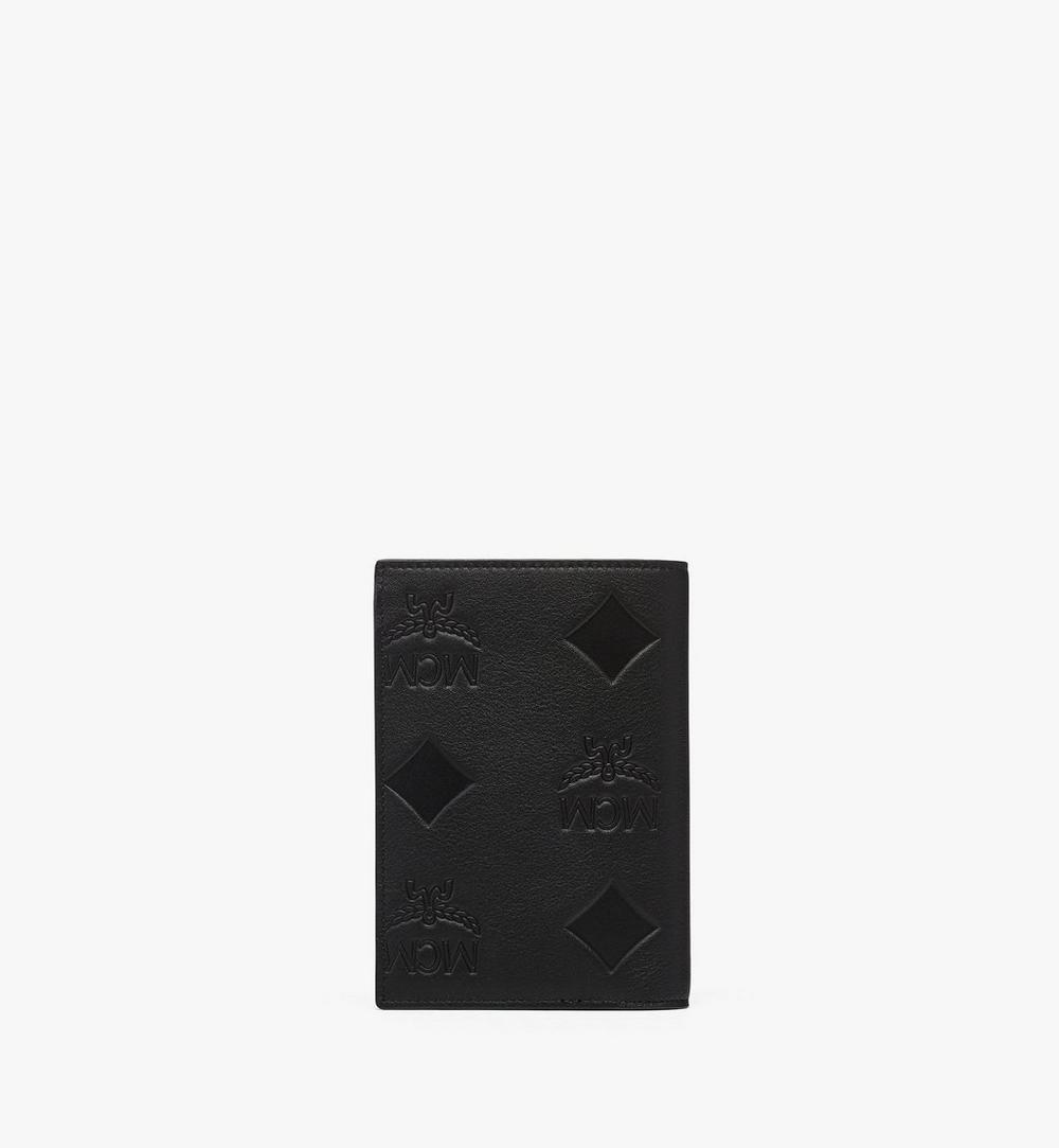 MXVFATT02BK001-OTTOMAR EB MN LTH PASSPORT HOL, ONE SIZE|BLACK