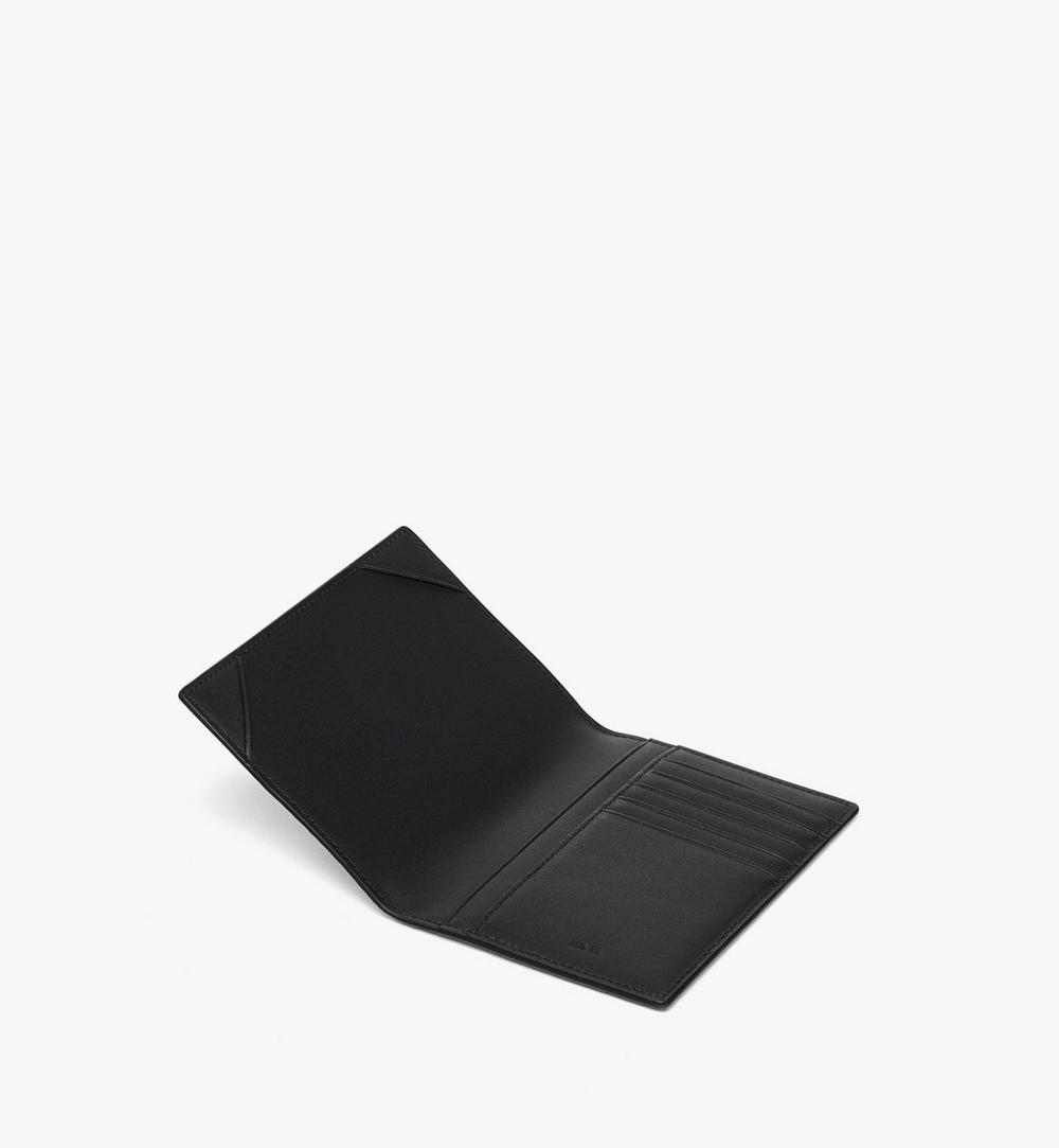 MXVESTT02BK001-Ottomar Passport Holder in Visetos|BLACK