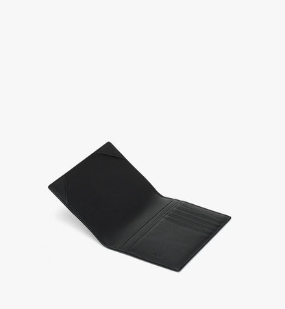 MXVESTT02BK001-Ottomar Passport Holder in Visetos|BLACK