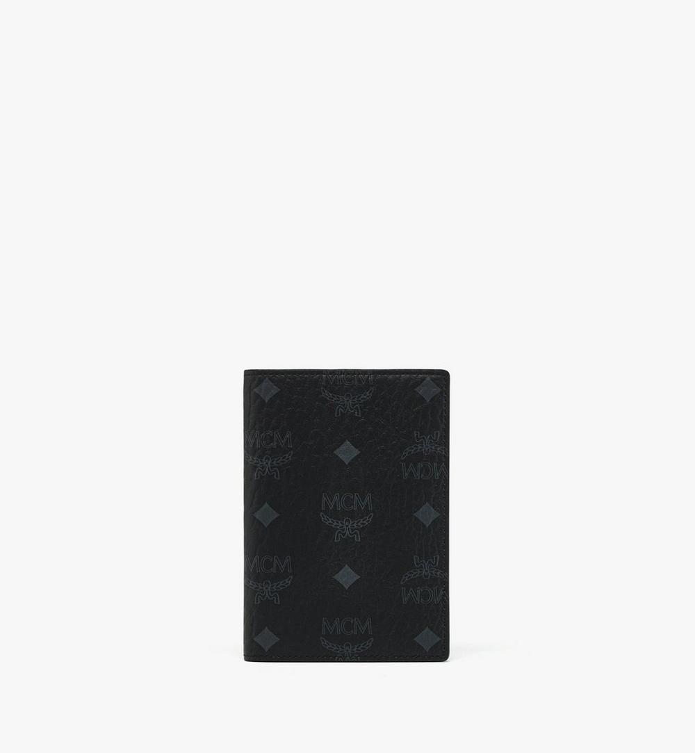 MXVESTT02BK001-Ottomar Passport Holder in Visetos|BLACK