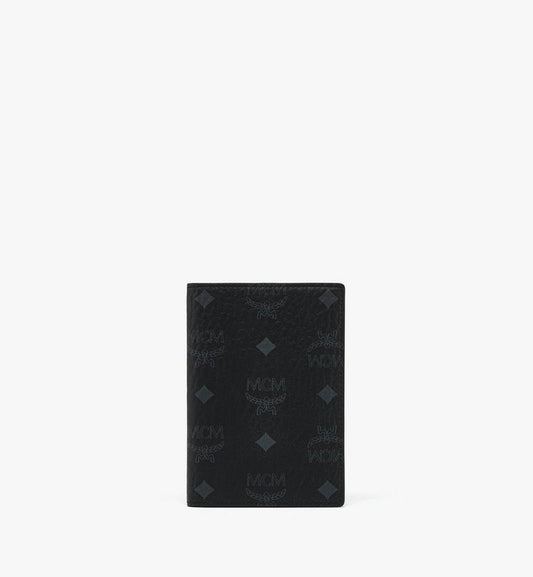 MXVESTT02BK001-Ottomar Passport Holder in Visetos|BLACK