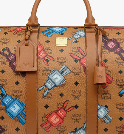MMVGSTT01CO001-Ottomar Weekender Bag in Rabot Visetos|COGNAC