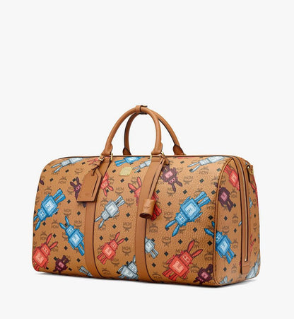 MMVGSTT01CO001-Ottomar Weekender Bag in Rabot Visetos|COGNAC