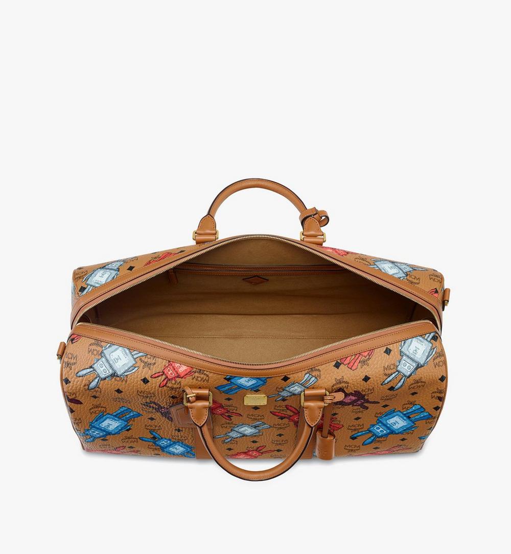 MMVGSTT01CO001-Ottomar Weekender Bag in Rabot Visetos|COGNAC