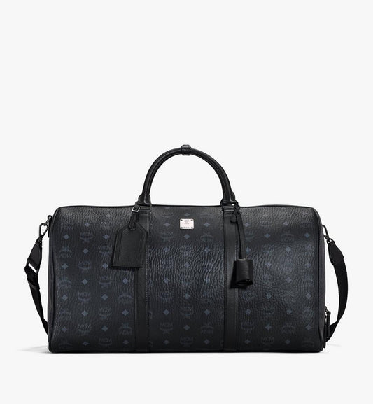 MMVAAVY02BK001-Ottomar Weekender Bag in Visetos|BLACK