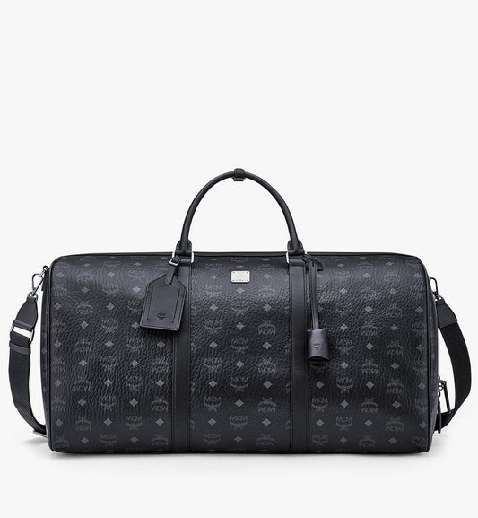 MMVAAVY01BK001-Ottomar Weekender Bag in Visetos|BLACK