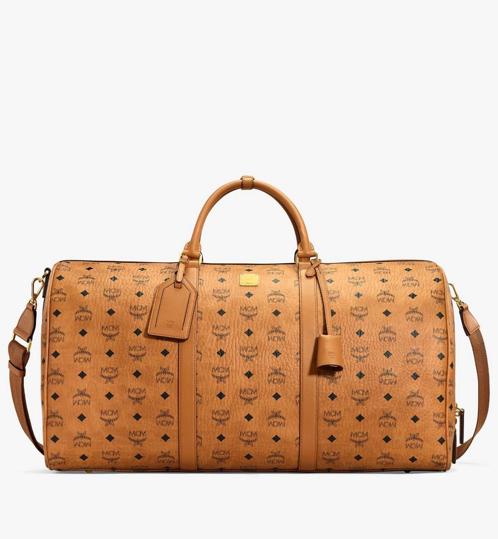 MMVAAVY01CO001-Ottomar Weekender Bag in Visetos|COGNAC