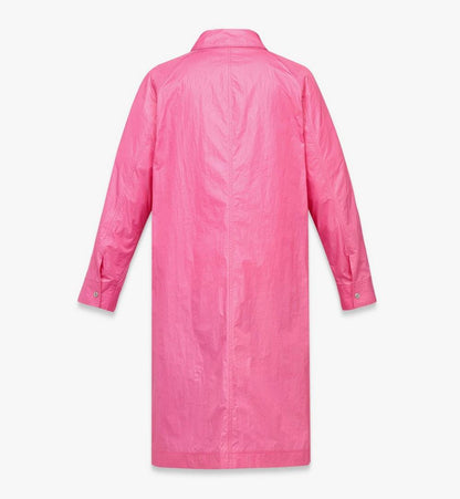 MHCFSMM01Q100M-Oversized Coat in Crushed Nylon|SANGRIA SUNSET