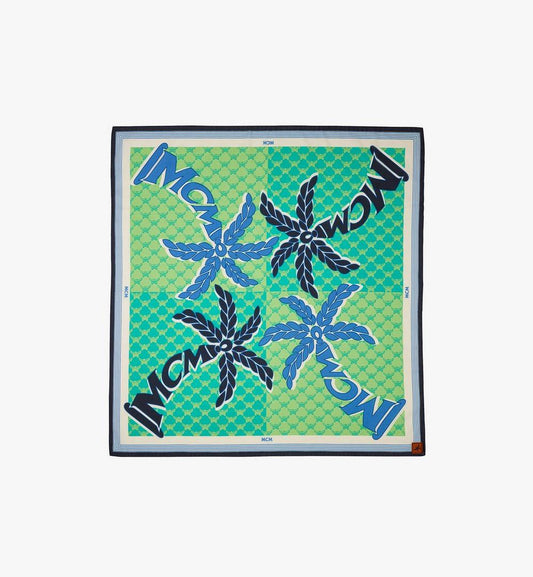 MEFFSMM031B001-Palm Monogram Bandana Scarf|CERAMIC