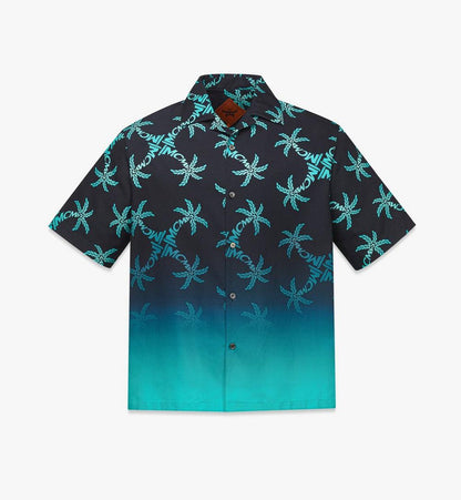 MHHFSMM011B048-Palm Monogram Print Shirt|CERAMIC