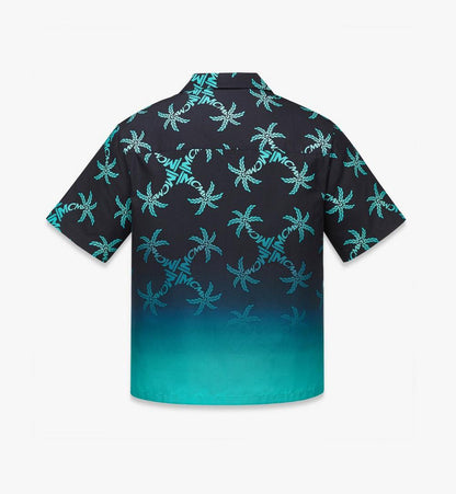 MHHFSMM011B050-Palm Monogram Print Shirt|CERAMIC