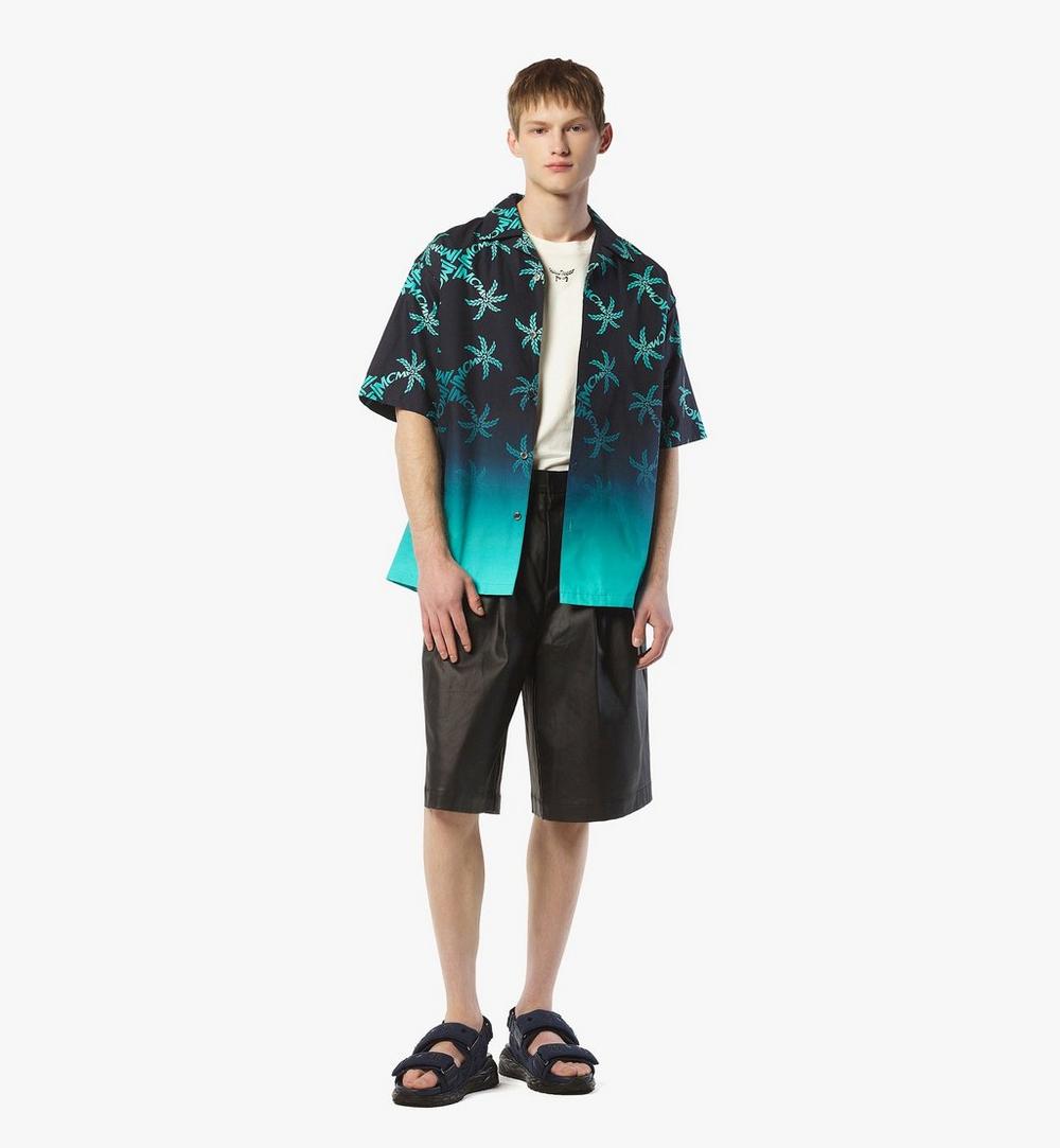 MHHFSMM011B052-Palm Monogram Print Shirt|CERAMIC