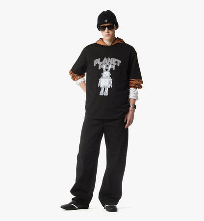 MHTGSMM01BK00L-Planet MCM Rabot T-Shirt in Organic Cotton|
