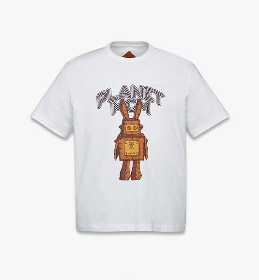 MHTGSMM01WT00L-Planet MCM Rabot T-Shirt in Organic Cotton|White