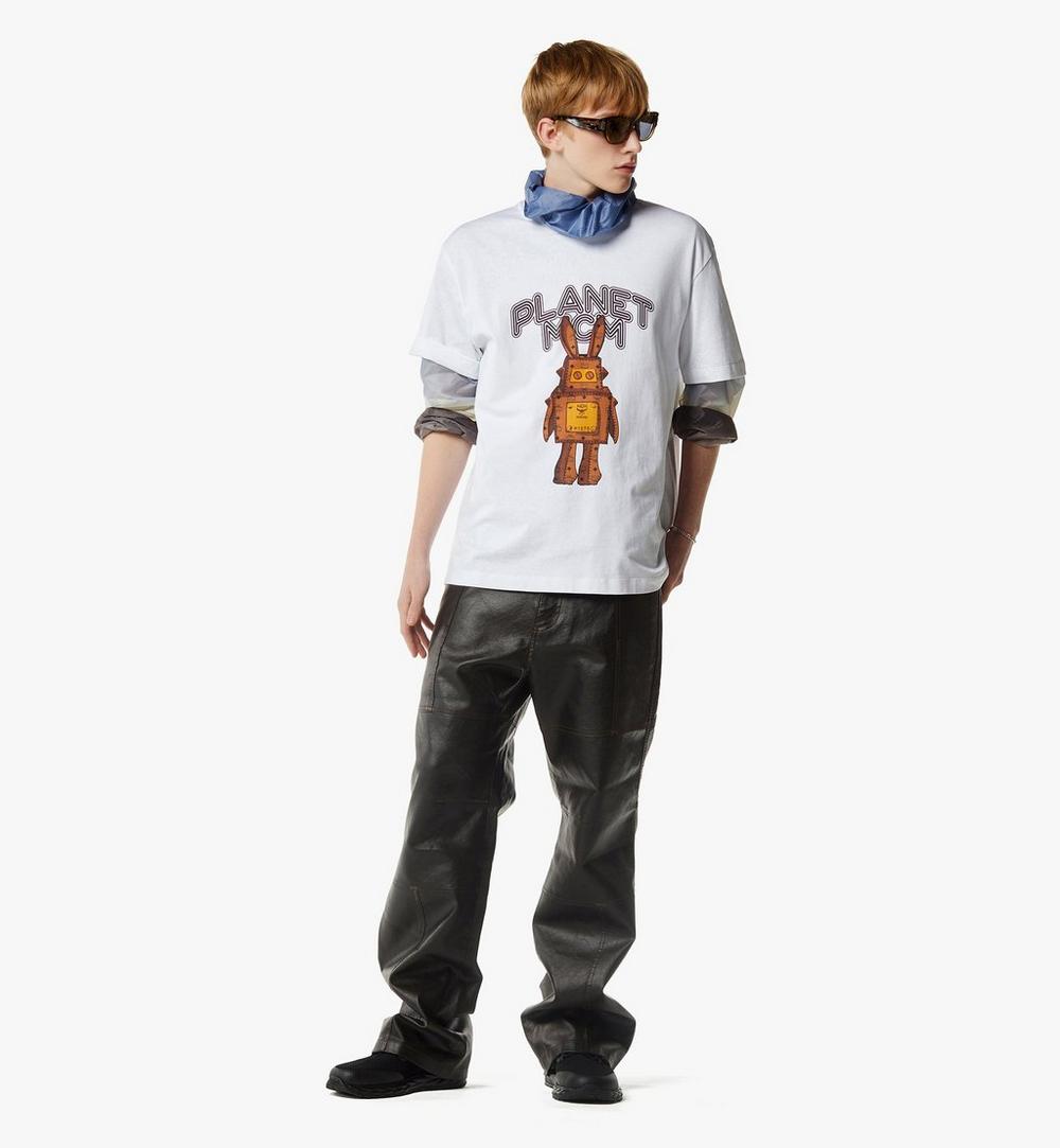 MHTGSMM01WT00L-Planet MCM Rabot T-Shirt in Organic Cotton|White