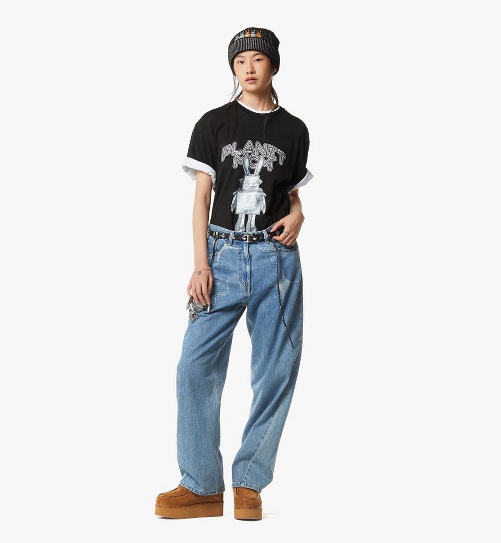 MHTGSMM01BK00L-Planet MCM Rabot T-Shirt in Organic Cotton|