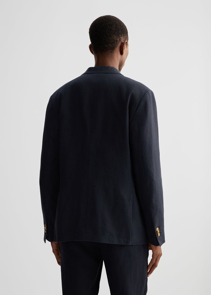 100% linen blue blazer