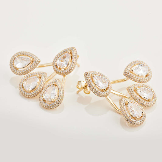 Rosato anna long earrings - Yellow Gold