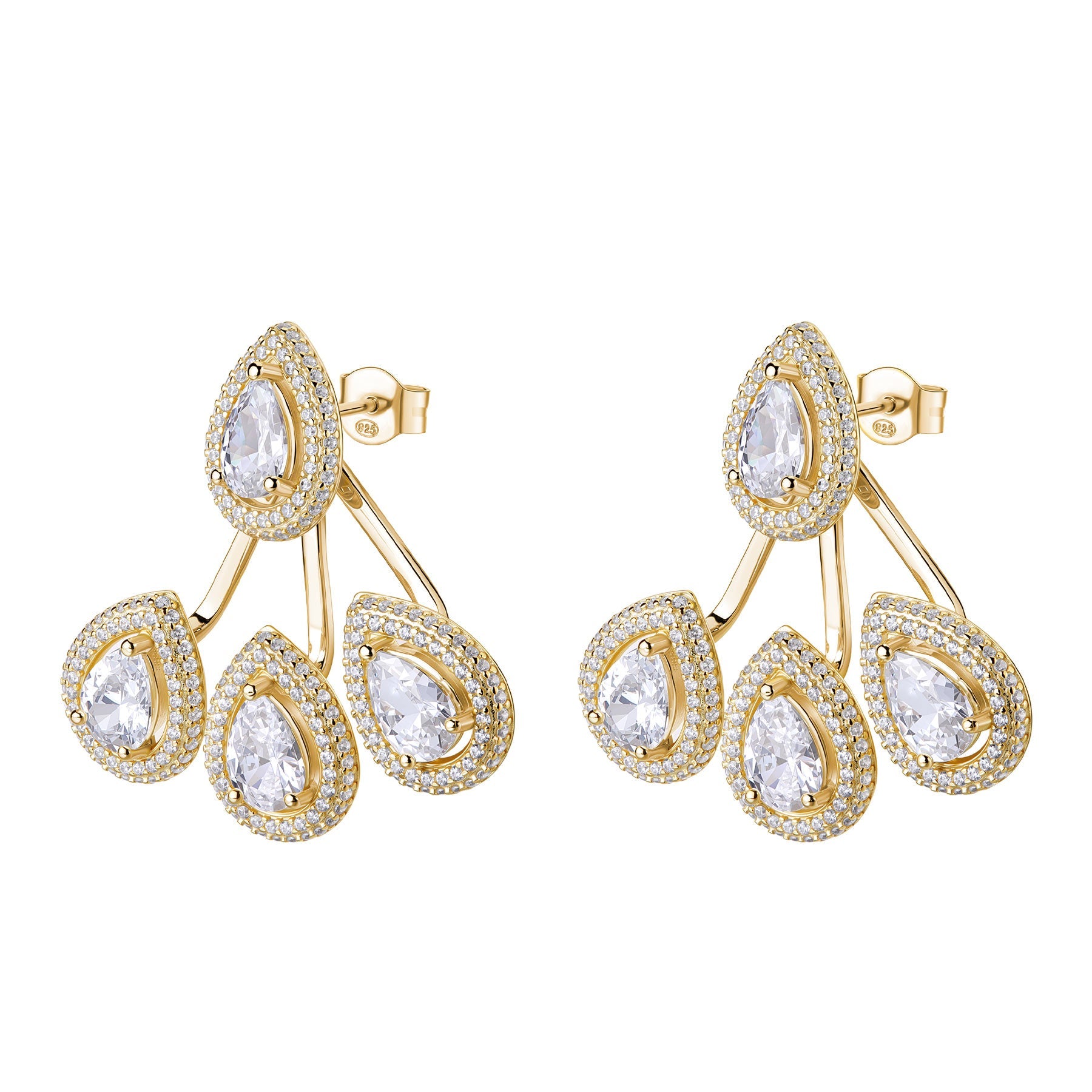 Rosato anna long earrings - Yellow Gold