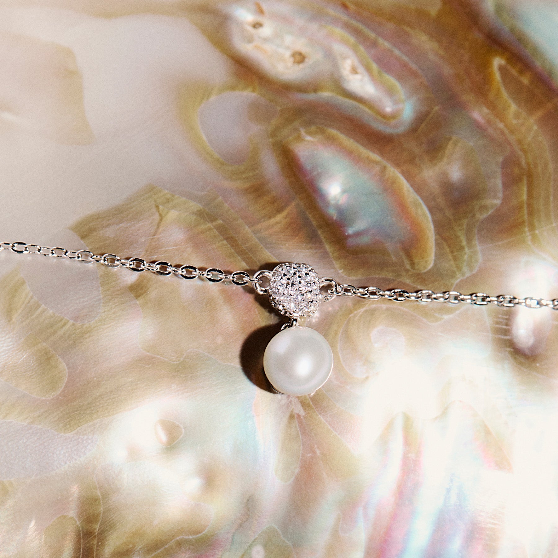 Rosato azzurra Short necklace - Silver